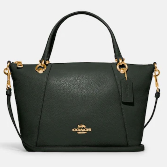 Coach Kacey Satchel Crossbody Bag Amazon Green - Picture 4 of 12